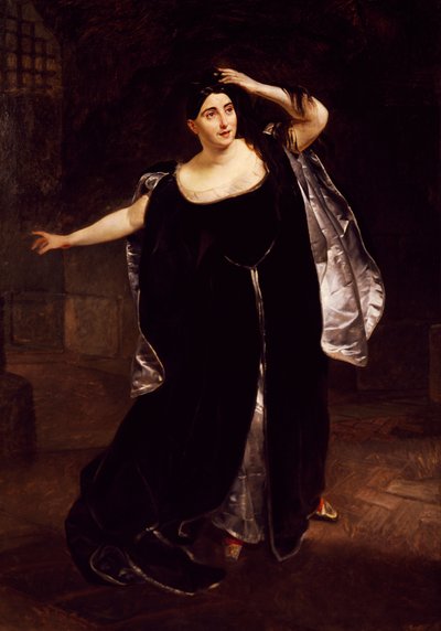 Giuditta Pasta (1797-1865), italská sopranistka, v šílené scéně Anny Boleny, z opery Gaetana Donizettiho od Karl Pavlovich Bryullov