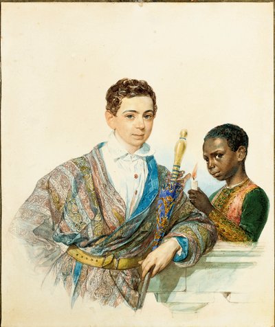 Portrét Anatola Demidoffa, prince ze San Donato, 1829 od Karl Pavlovich Bryullov