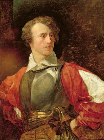 Portright Vladimir Samoilov jako Hamlet od Karl Pavlovich Bryullov