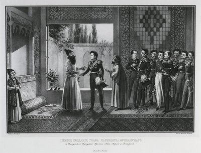 První setkání hraběte Ivana Paskeviče s Abbasem Mirzou, 1828 od Karl Petrovich Beggrov