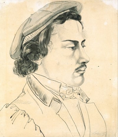 Portrét studenta od Karl Philipp Fohr