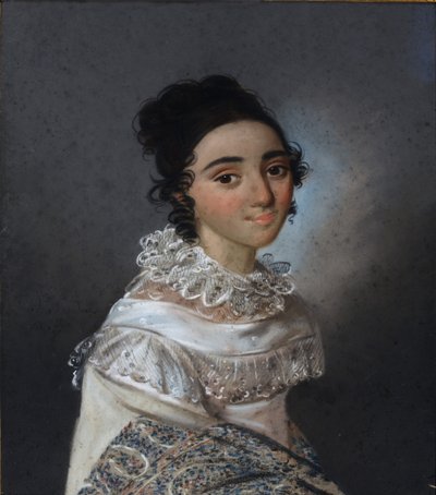 Portrét Jekatěriny Emmanuilovny Abamelik-Lazareva 1806-1880, rozené Manuk-Bey, 1820 od Karl Wilhelm Bardou