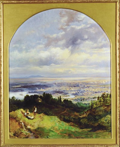 Pohled na Vídeň - Vídeň kolem roku 1860 ... (malba na plátně) od Karl the Elder Schweninger