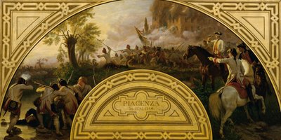 Bitva u Piacenzy 1746 od Karl von Blaas