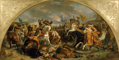 Vítězství rakouské armády nad Švédy u Nördlingenu v roce 1634 od Karl von Blaas