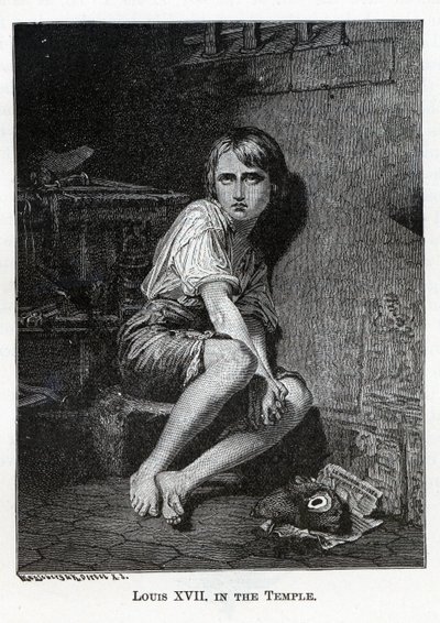 Ludvík XVII v chrámu, 1882 od Kaspar Oertel
