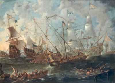 Námořní bitva ve Středozemním moři od Kaspar van Eyck