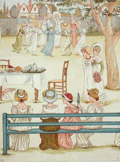 Zahradní slavnost (barva lito) od Kate (after) Greenaway