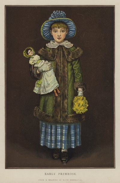 Prvosenka raná (barva lito) od Kate (after) Greenaway