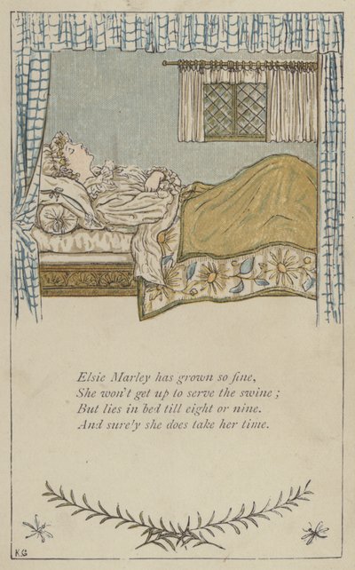 Elsie Marley vyrostla tak dobře (barva litho) od Kate (after) Greenaway