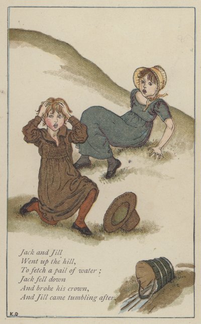 Jack a Jill (barevné lito) od Kate (after) Greenaway