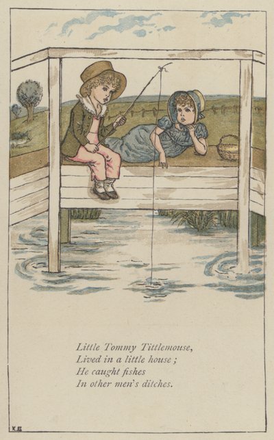 Malý Tommy Tittlemouse (barva lito) od Kate (after) Greenaway