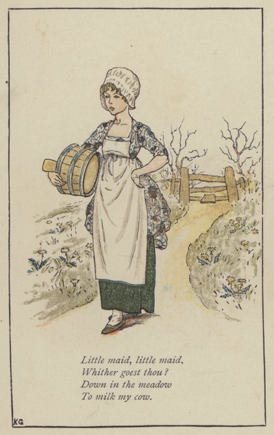 Malá služebná, malá služebná (barva litho) od Kate (after) Greenaway