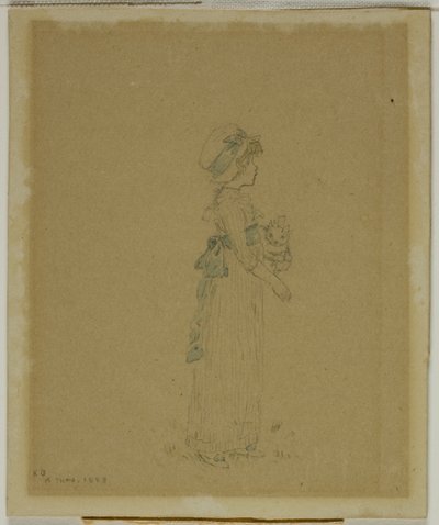 Dívka s kočkou od Kate Greenaway