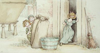 Schovávaná (akvarel na papíře) od Kate Greenaway