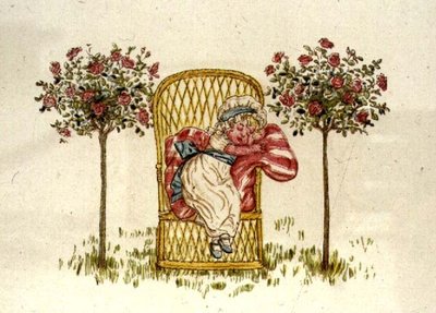 Spánek, z knihy "Den v životě dítěte od Kate Greenaway