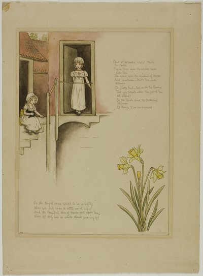 Studie pro From Wonder World, z Marigold Garden od Kate Greenaway