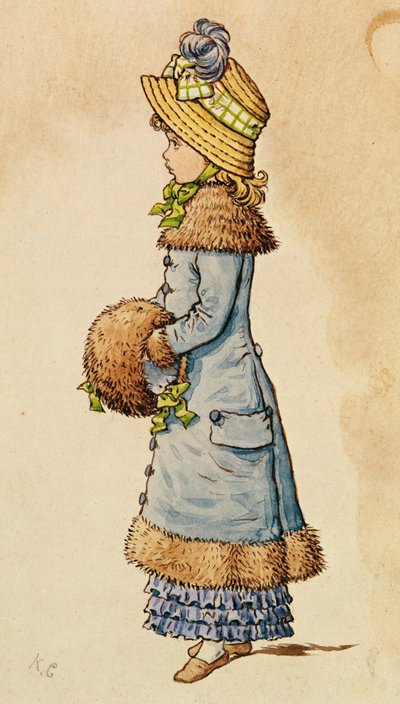 Sunday Best - mladá dívka v modrém od Kate Greenaway