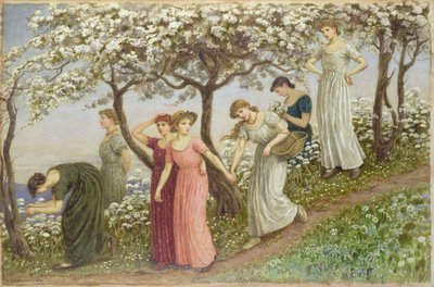 Přes bílé květy, 1891 (wc) od Kate Greenaway