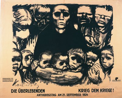 Plakát k protiválečnému dni od Käthe Kollwitz