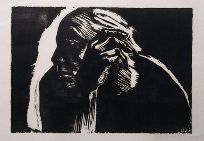 Autoportrét; Sebevzdělávání, 1924 od Käthe Kollwitz