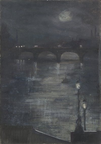 Moonlight na Temži, Londýn od Katherine Sophie Dreier