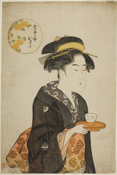 Servírka Okita z Naniwaya od Katsukawa Shuncho