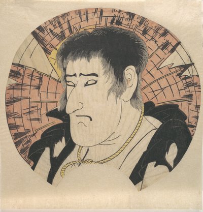 Hlava neidentifikovaného herce jako krajana v Rags, ca. 1793. od Katsukawa Shun