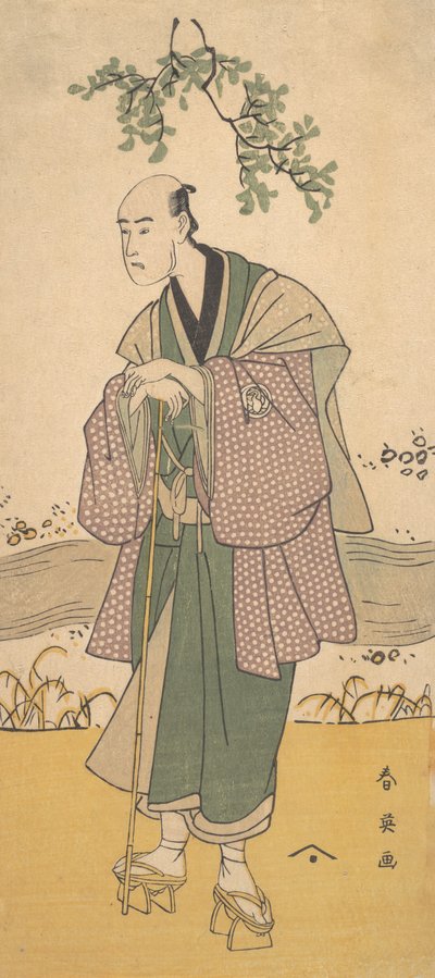 Třetí Bando Hikosaburo jako muž stojící na břehu řeky, ca. 1793. od Katsukawa Shun