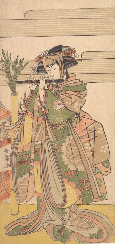 Třetí Segawa Kikunojo jako žena, ca. 1780. od Katsukawa Shunjo
