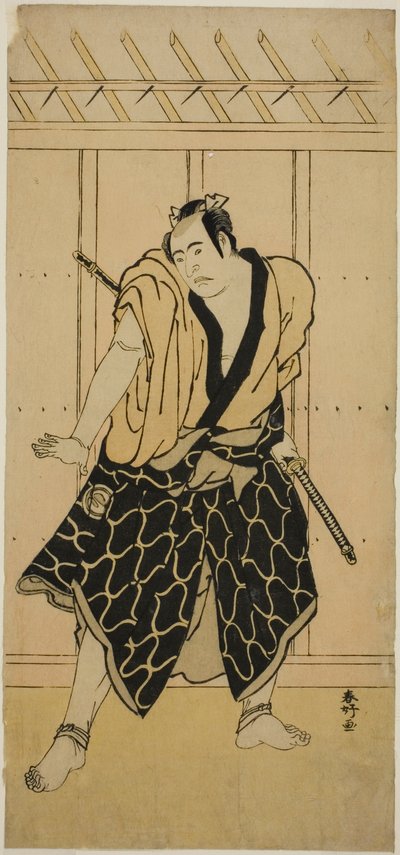 Herec Sawamura Sojuro III jako Soga no Dozaburo () od Katsukawa Shunkо̄