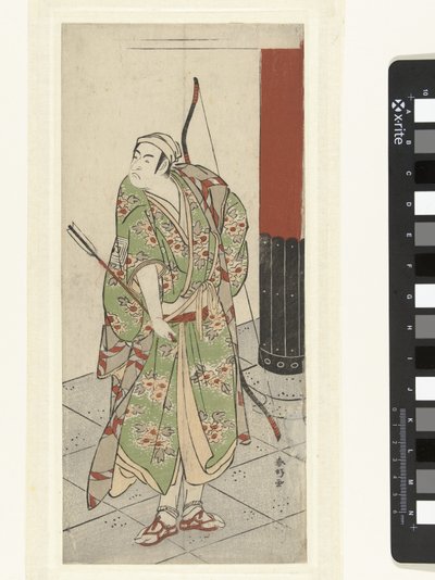 Herec Ichikawa Monnosuke II s lukem a šípy od Katsukawa Shunko