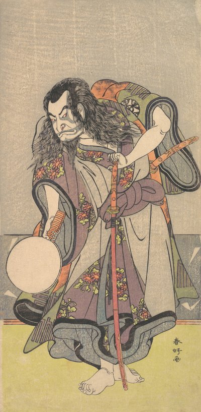 První Nakamura Nakazo jako samuraj, ca. 1780. od Katsukawa Shunko