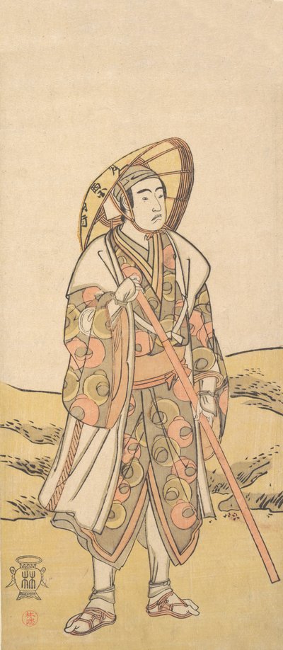Třetí Sawamura Sojuro jako poutník do svatyně Kannon, ca. 1784-88. od Katsukawa Shunko