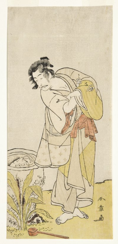 Ichikawa Dan Juro V z čajového platu od Katsukawa Shunsho