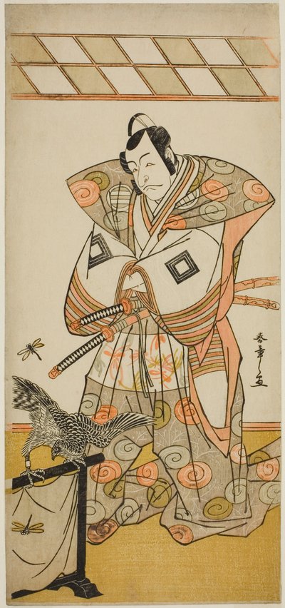 Ichikawa Dan Juro V Jako člen Ashikaga Takauji Te Pay Kaerihana Eisuke Taiheiki, vystoupení v Te Nakamura Te Event Gate, 1779 od Katsukawa Shunsho
