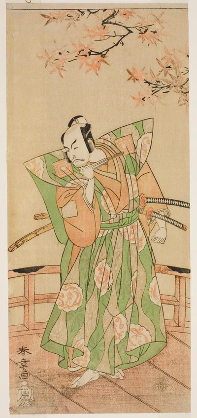 The Actor Ichikawa Danjuro V as Momonoi Wakasanosuke Yasuchika (?) in the Play Kanadehon Chushingura (?), Performed at the Nakamura Theater (?) in the Fifth Month, 1771 (?) od Katsukawa Shunsho