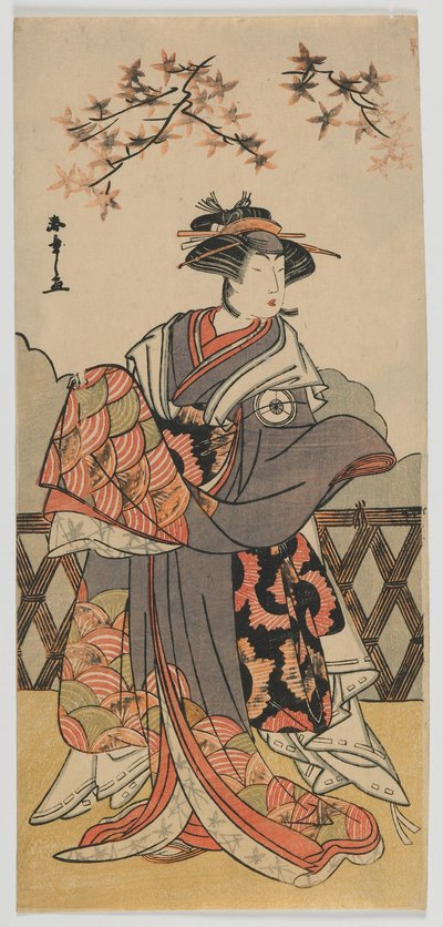 Herec Iwai Hanshiro IV, období Edo, konec 80. let 18. století (barevný dřevořez) od Katsukawa Shunsho