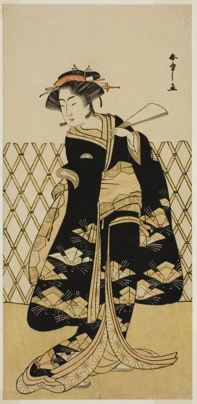 Herec Iwai Hanshiro IV jako Mitsuogiya Usukumo ve hře Shida Choja-bashira, hrál v divadle Nakamura v osmém měsíci, 1781 od Katsukawa Shunsho