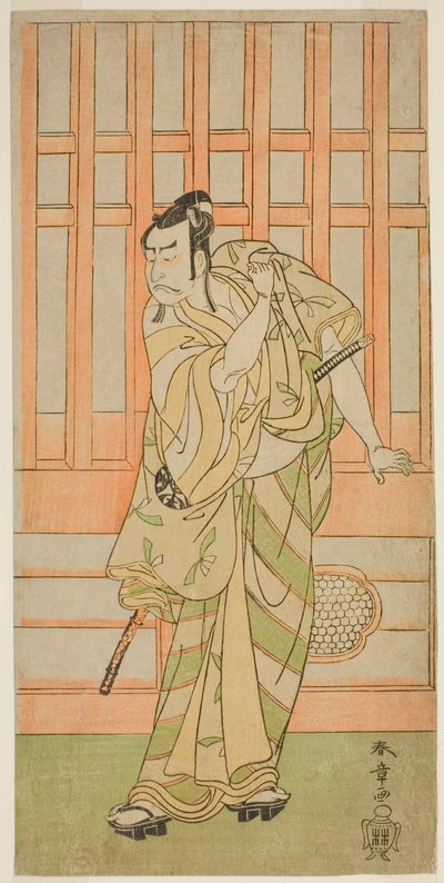 The Actor Nakamura Nakazo I as Kudo Saemon Suketsune (?) in the Play Sakai-cho Soga Nendaiki (?), Performed at the Nakamura Theater (?) in the First Month, 1771 (?)   1277134   cs       czech Successfully Translated  Original: Christ Preaching La petite To od Katsukawa Shunsho