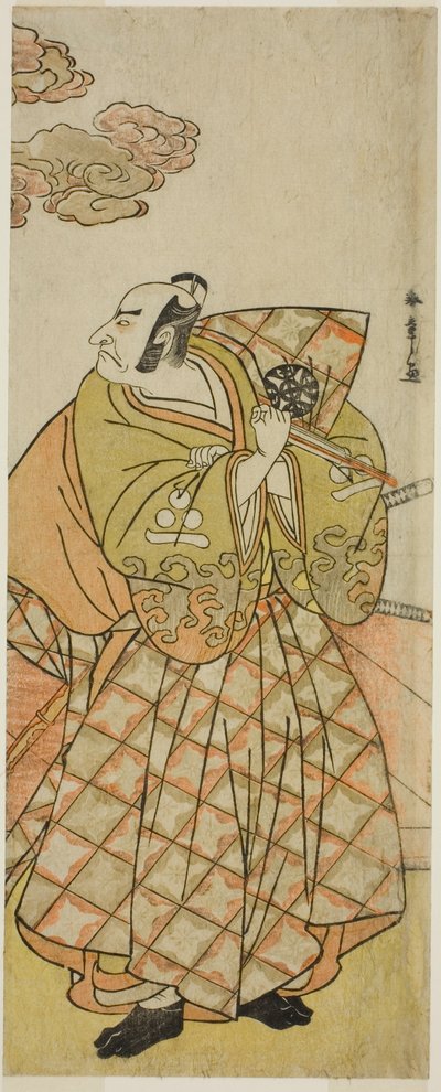 Herec Nakamura Nakazo I jako Watanabe no Tsuna ve hře Shitenno Tonoi no Kisewata, hrál v divadle Nakamura v jedenáctém měsíci, 1781 od Katsukawa Shunsho