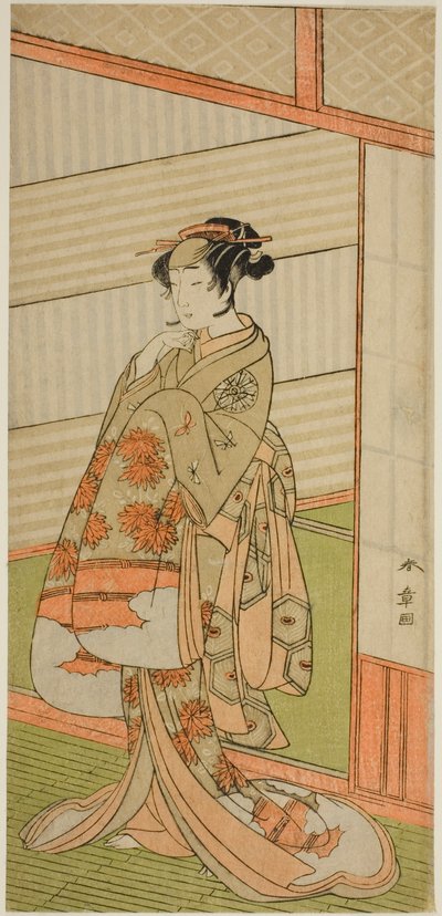 Herec Nakamura Noshio I v neznámé roli od Katsukawa Shunsho