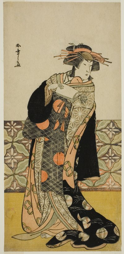 Herec Nakamura Riko I v neznámé roli od Katsukawa Shunsho