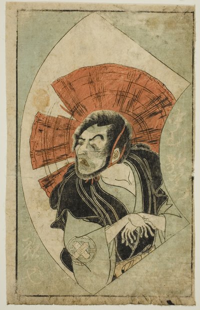 Herec Nakamura Utaemon I, z "Obrázkové knihy divadelních fanoušků (Ehon Butai Ogi)" od Katsukawa Shunsho