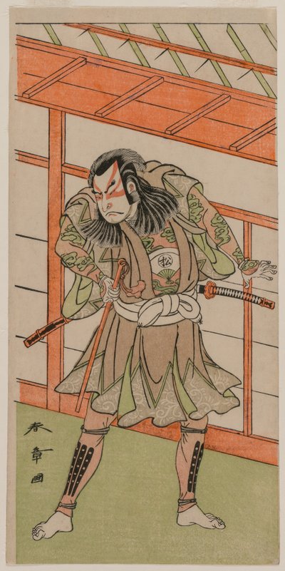 Herec Onoe Matsusuke. od Katsukawa Shunsho