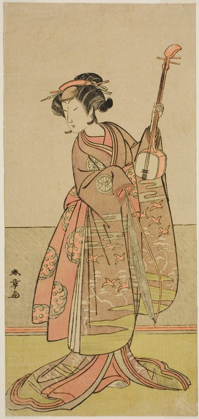 Herec Segawa Yujiro I v neznámé roli od Katsukawa Shunsho