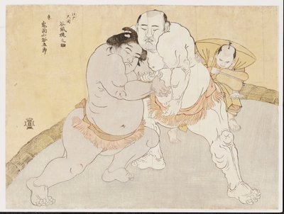 Téma Betoe Enya Kaze Kajinosuke Draft d Kimenyama Tani Koro od Katsukawa Shunsho