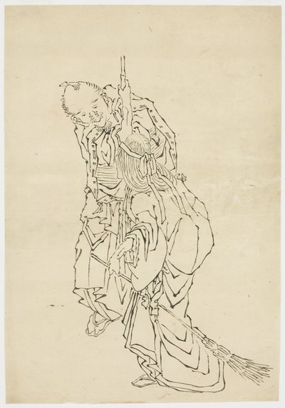 Jo a Uba; Téma Takasago, ca. 1815-1849 (inkoust na papíře) od Katsushika (school of) Hokusai
