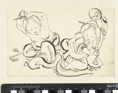 Dvě ženy se ostříhají od attributed to Katsushika Hokusai