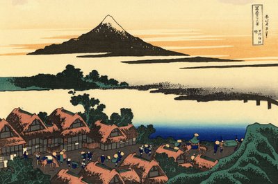 36 pohledů na horu Fudži, Japonsko: Úsvit v Isawa v provincii Kai, Japonsko - tisk Katsushika Hokusai (1760-1849) (škola ukiyo-e) 1830-1833 Státní Puškinovo muzeum výtvarného umění, Moskva od Katsushika Hokusai